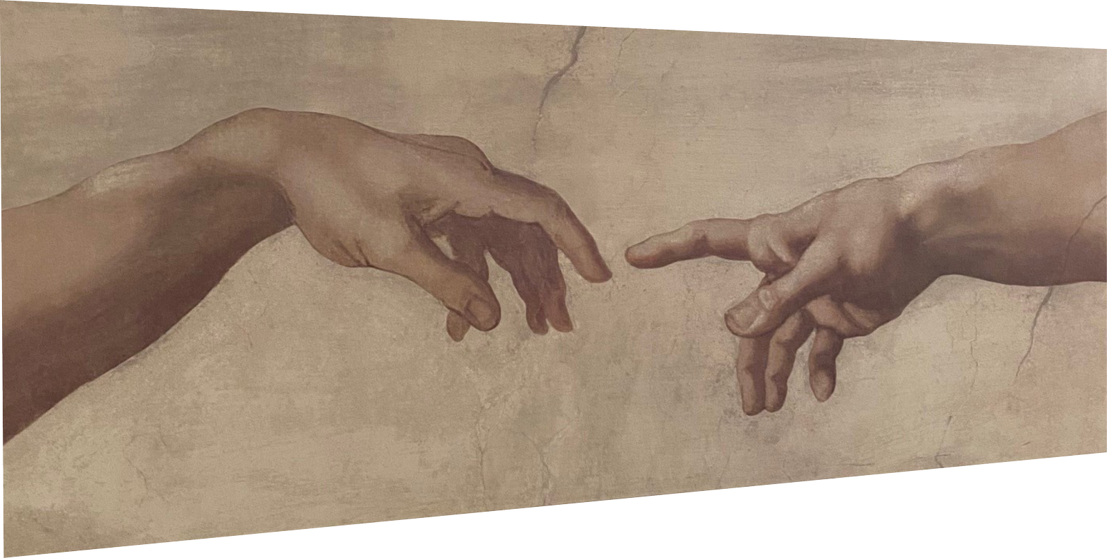 Michelangelo – Creation of Adam (Hands Detail) 22" x 55"