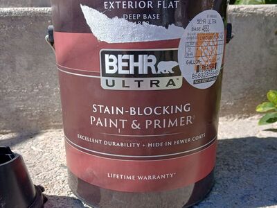 Behr Black Exterior Paint, Never Used