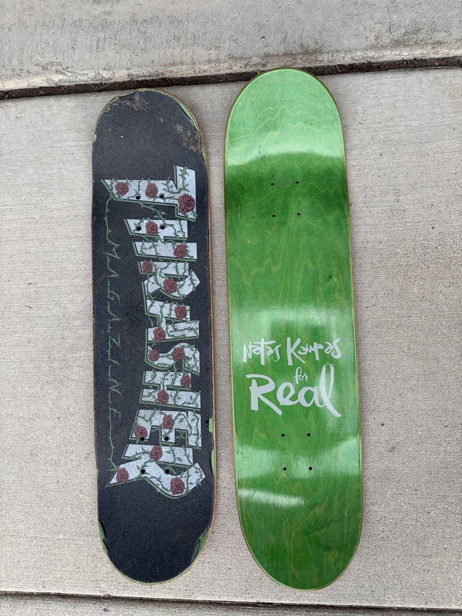 Lot of 2 Real Skateboards Skateboard Decks (Natas Kaupas & Mason Silva Pro Models)
