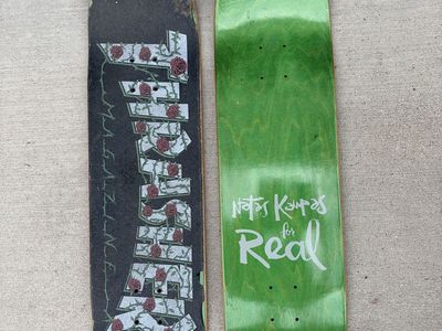 Lot of 2 Real Skateboards Skateboard Decks (Natas Kaupas & Mason Silva Pro Models)