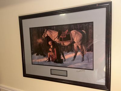 SIGNED: Arnold Friberg "The Prayer at Valley Forge" Framed & Matted Print