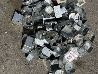 Assorted 100+/-Metal and PVC Electrical J-Boxes and Outlet Boxes