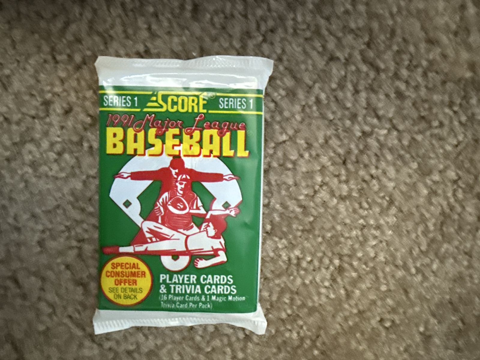 1991 Score Major League Baseball Series 1 Wax Pack Sealed