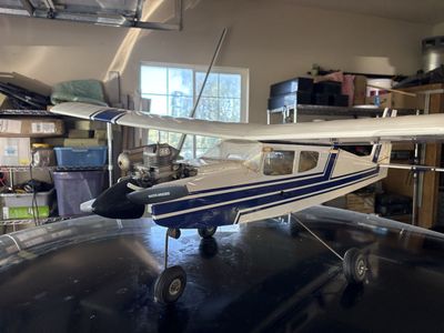 Vintage Gas RC Airplane with OS Engine - White & Blue "Eagle 2" Model