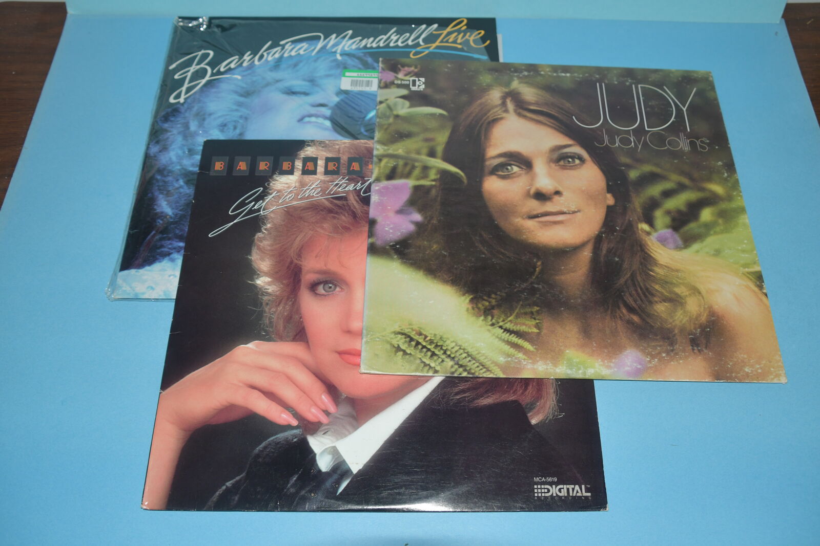 3 VINTAGE VINYL RCORDS ~ JUDY COLLINS & BARBARA MANDRELL ~ ALL FOR $5!