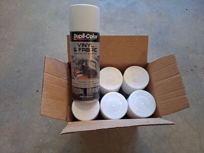 6 cans Vinyl + Fabric Paint – Duplicolor Gloss White