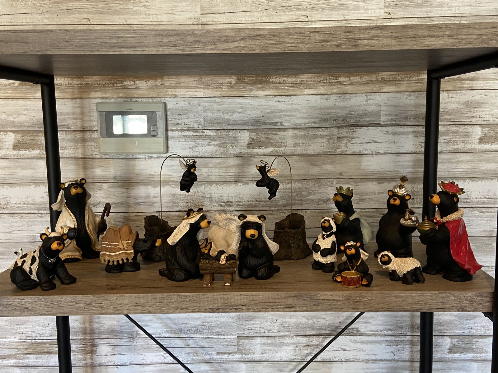 Bear-themed Nativity Set - Christmas Decor - Complete 12-Piece Collection