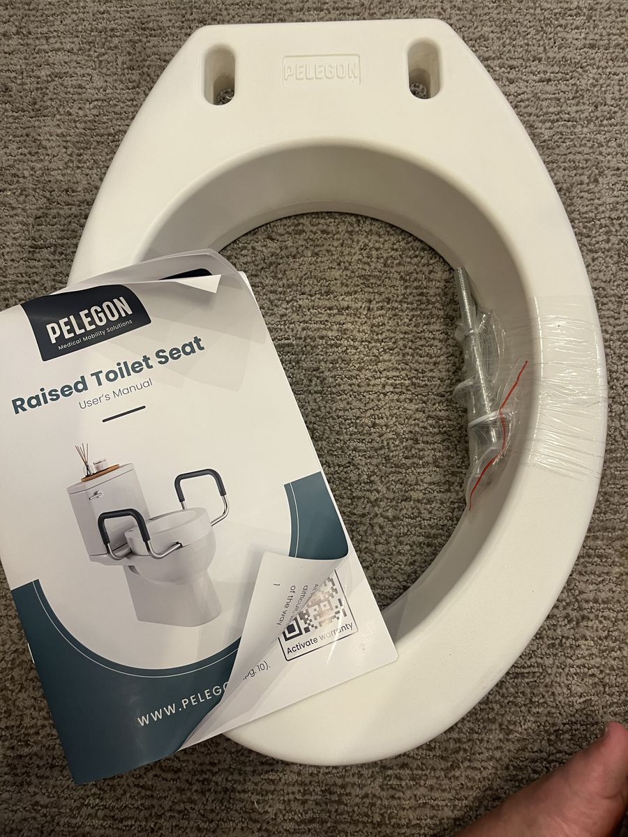 Brand New Raised Toilet Seat with Handles 