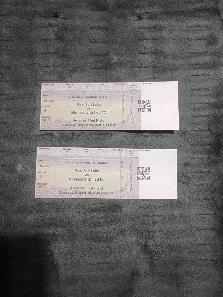 2 Real Salt Lake tickets 8/15