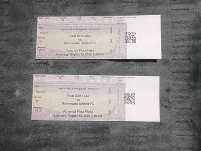 2 Real Salt Lake tickets 8/15