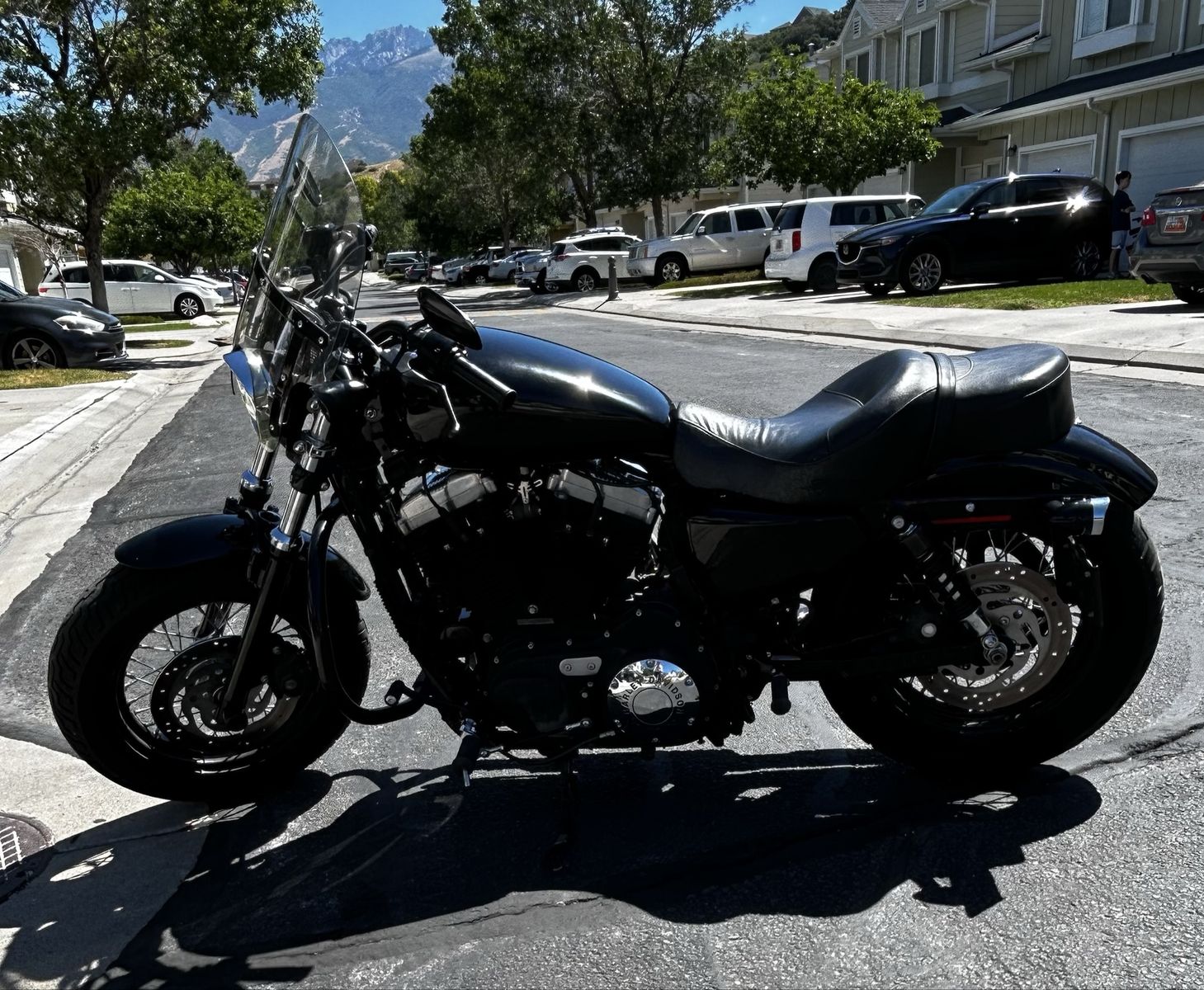 Harley-Davidson Sportster 1200 Custom Black Motorcycle.