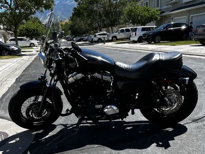 Harley-Davidson Sportster 1200 Custom Black Motorcycle.