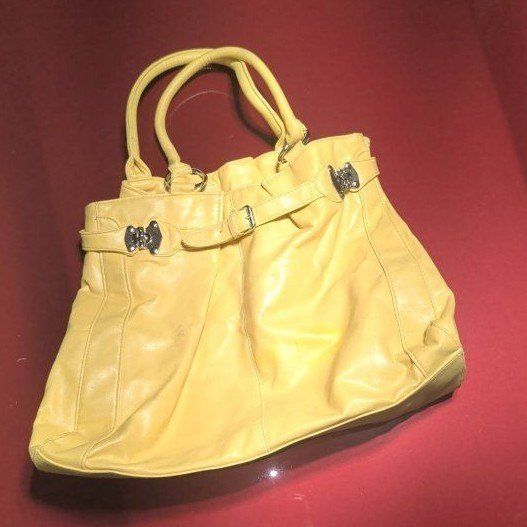 Relic Yellow Shoulder Bag with Decorative Buckles - Stylish & Spacious