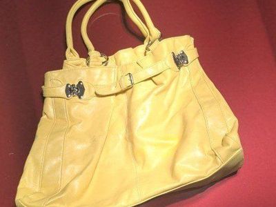 Relic Yellow Shoulder Bag with Decorative Buckles - Stylish & Spacious