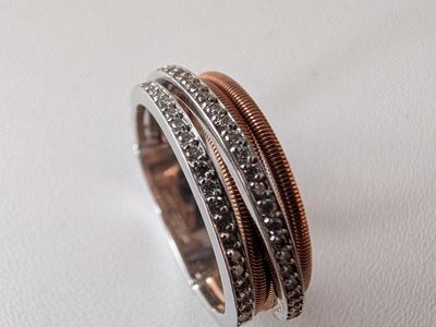 18KT rose and white gold ring size 9 / 9.5