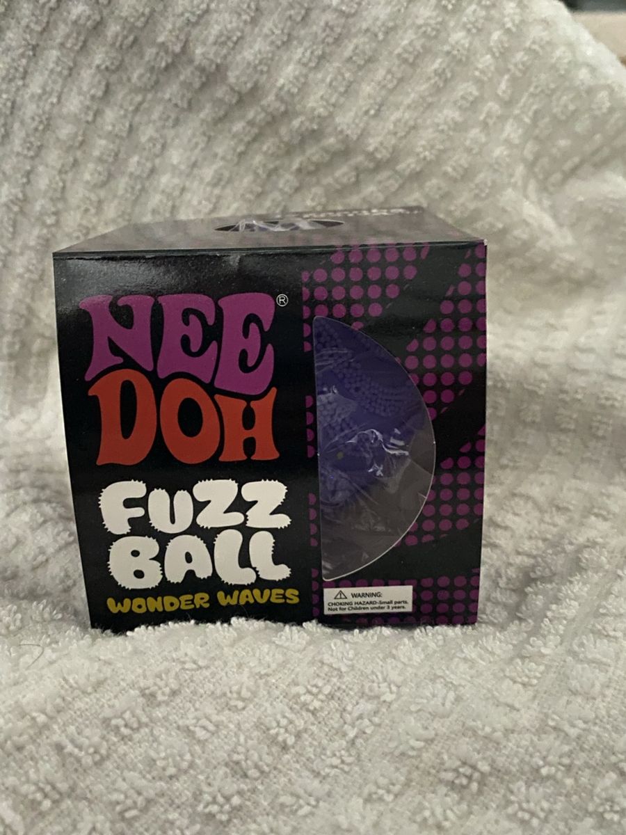 Nee Doh Fuzz Ball Wonder Waves Stress Ball - The Velvet Squeeze! Purple