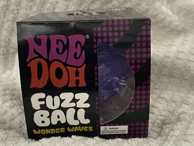 Nee Doh Fuzz Ball Wonder Waves Stress Ball - The Velvet Squeeze! Purple