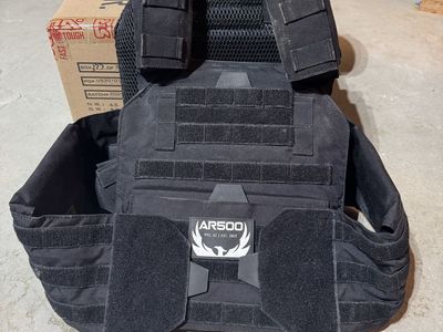 AR500 Armor Testudo Plate Carrier (Black) - Tactical Vest for Body Armor