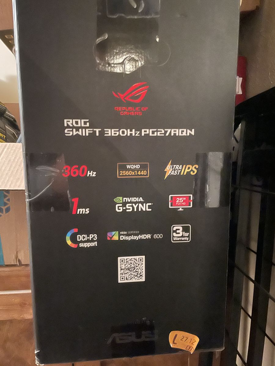 PG27aqn ROG STRIX 27" 1440p 360hz with UMLB 2