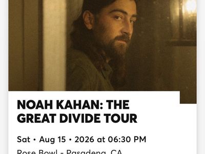 Noah Kahan: The Great Divide Tour - 2 Tickets, Section 14-H, Rose Bowl, Aug 15, 2026