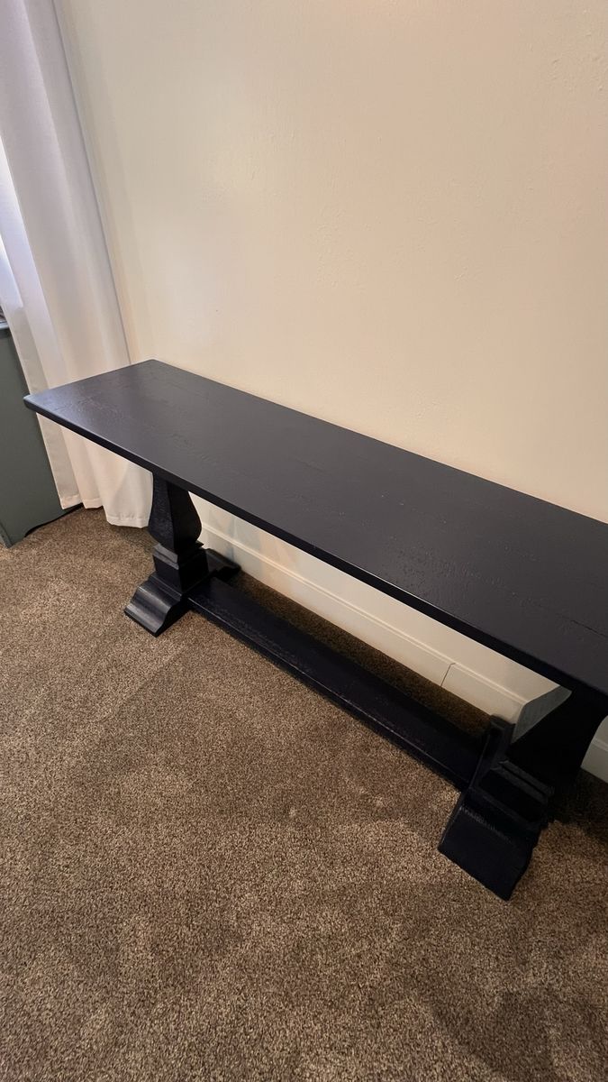 Classic Navy Wood Console Table - Entryway or Hallway Accent Furniture