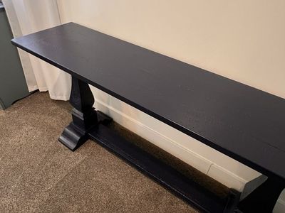Classic Navy Wood Console Table - Entryway or Hallway Accent Furniture
