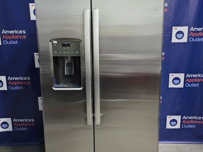GE Side-by-Side Refrigerator (Fingerprint Resistant Stainless Steel), 36-Inch Wide, 25.3 Cu. Ft.