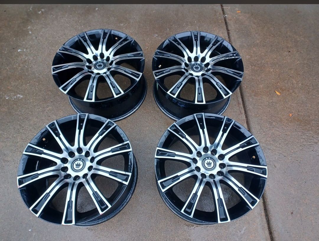 Nice Set Konig "Crown" 10 Spoke gloss black finish Wheel (16x7.5)
