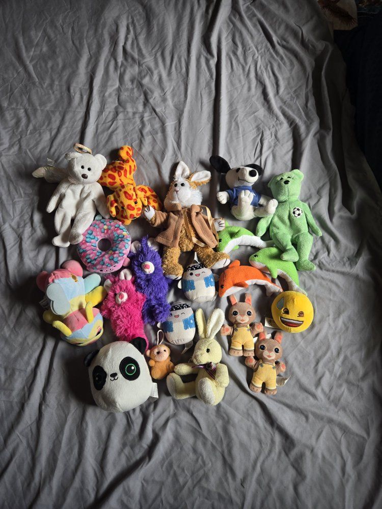 Assorted Plush Toys - Mixed Brands & Characters (Lot of 20)