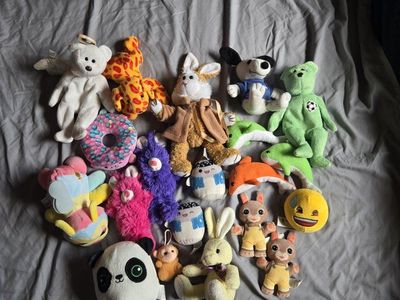 Assorted Plush Toys - Mixed Brands & Characters (Lot of 20)