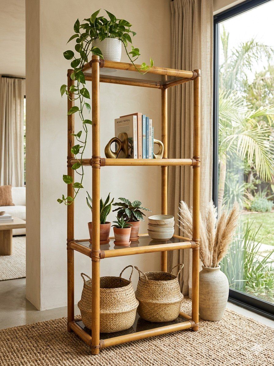 Vintage Wood Etagere