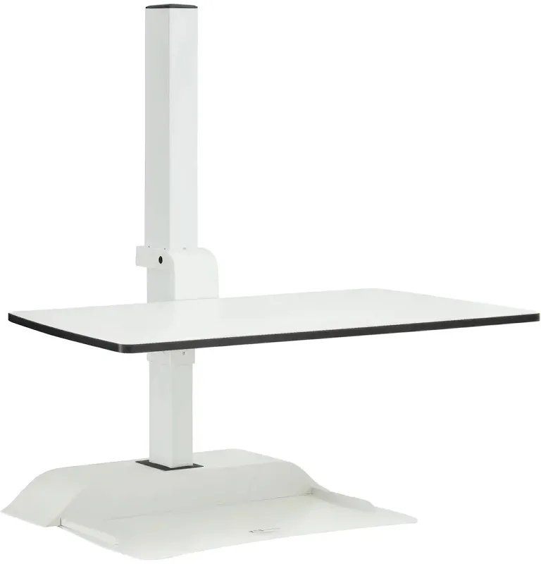 New in box Safco Office Furniture Soar Electric Desktop Sit/Stand - White, Remote Control, USB Charging, Outlets