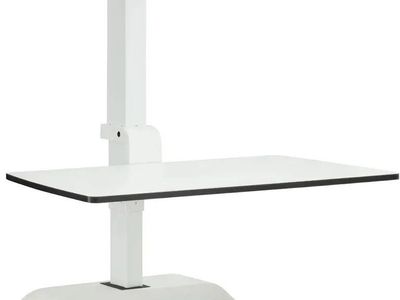 New in box Safco Office Furniture Soar Electric Desktop Sit/Stand - White, Remote Control, USB Charging, Outlets