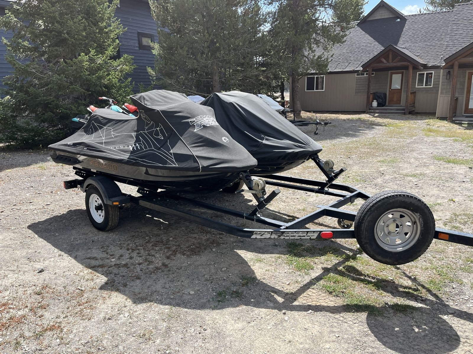 2008 three up Seadoo pair with trailer!