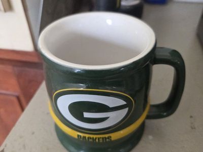 Green Bay Packers Ceramic Coffee Mug Green and Yellow NFL Drinkware