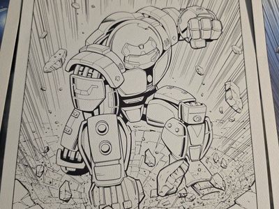 LEGO Marvel Super Heroes Art Prints - Hulkbuster Ultron Edition & Captain Marvel VIP Set