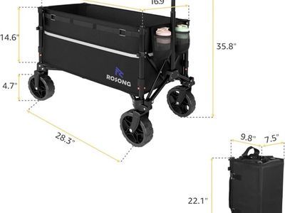 Brand New Heavy-Duty Collapsible Folding Wagon Carts