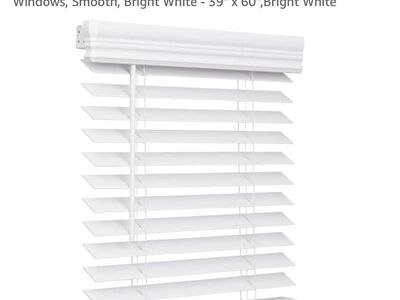 Cordless 2 Faux Wood Blinds 39x60