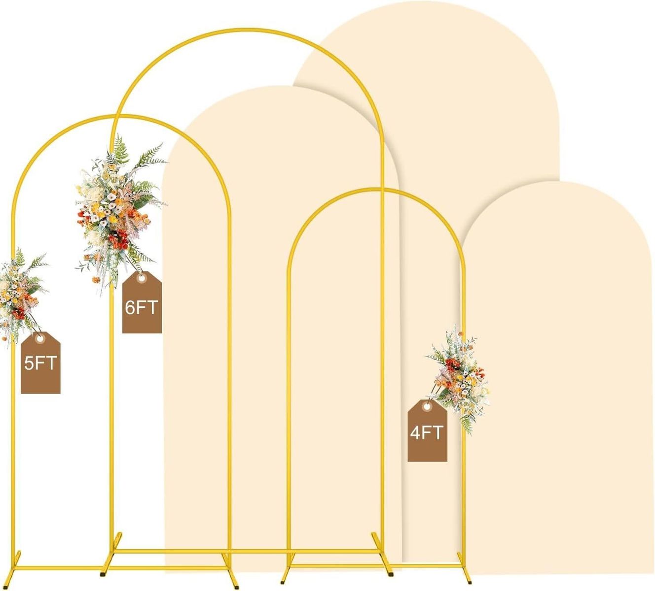 3 set of Arches with Beige Covers