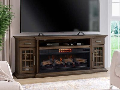 Tresanti Everett TV Console with ClassicFlame CoolGlow 2-in-1 Electric Fireplace and Fan (No Heat) 1656669 #95024