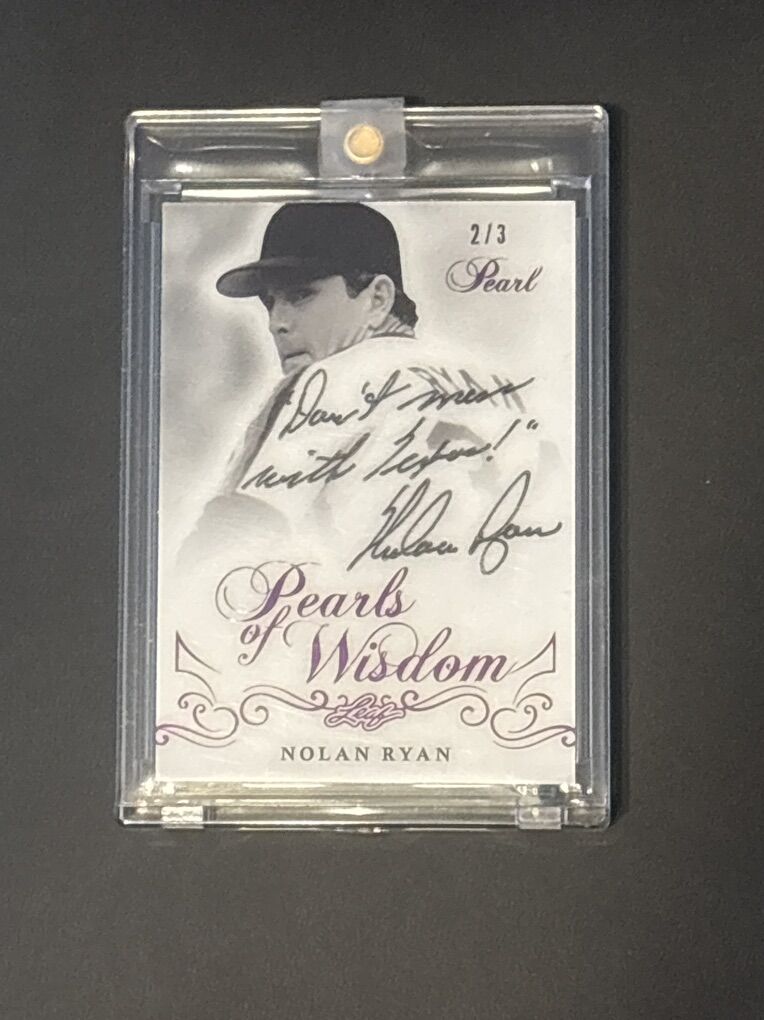 Nolan Ryan leaf Autographed Pearl Of Wisdom