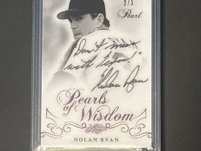 Nolan Ryan leaf Autographed Pearl Of Wisdom