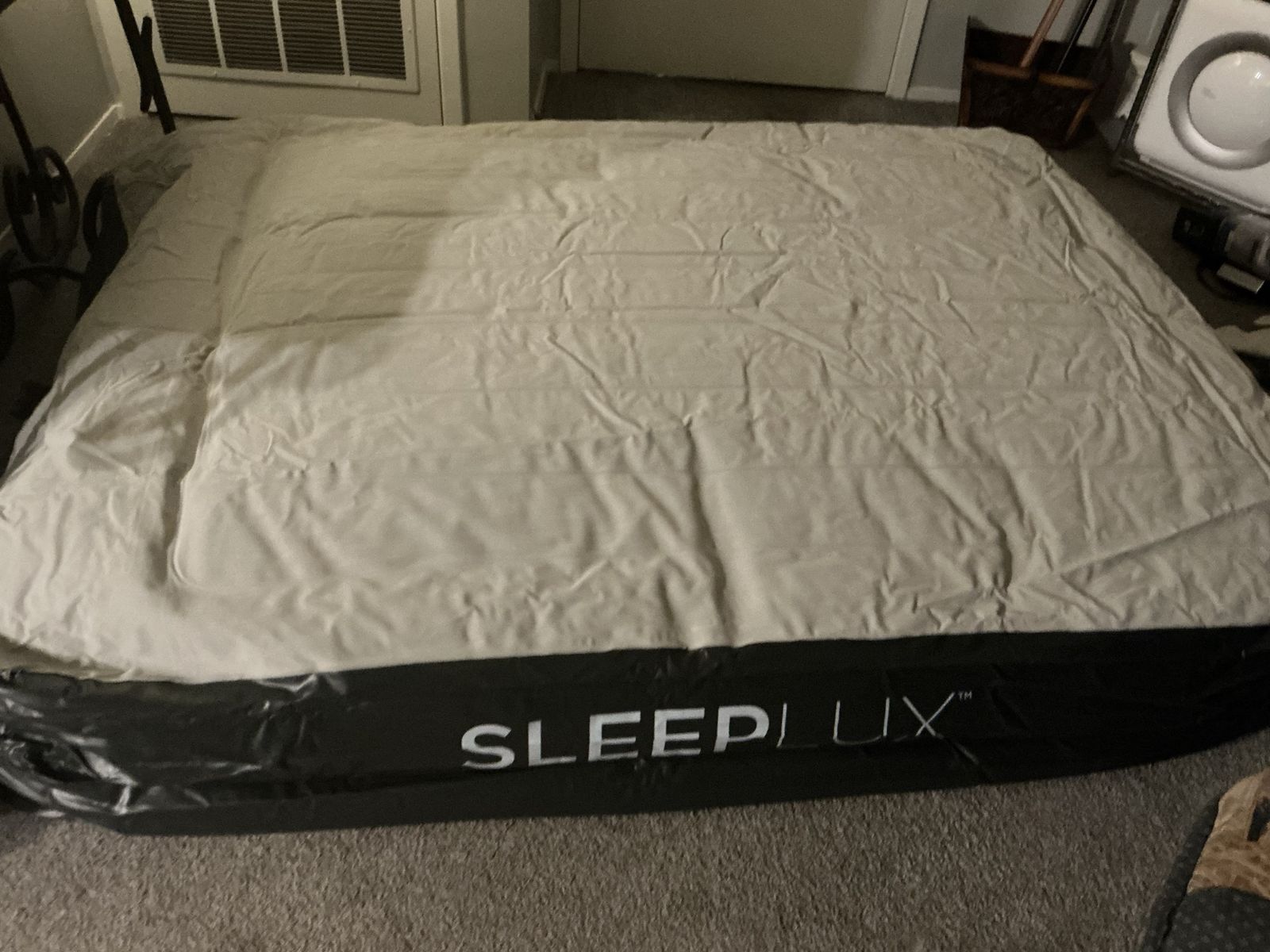 SleepLux Queen Raised Air Mattress with Built-In Pump