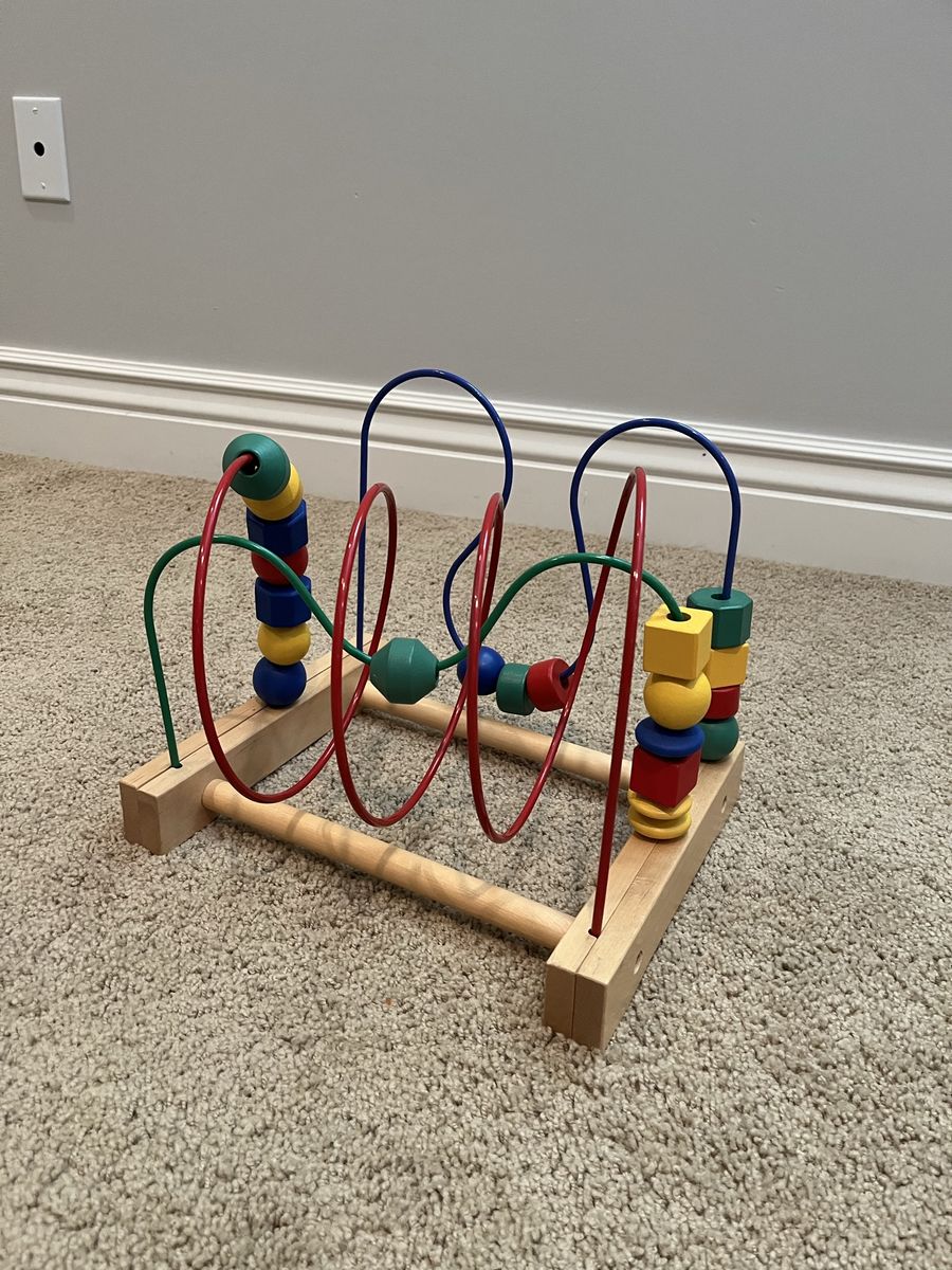 Wooden Roller Coaster Bead Maze Activity Toy