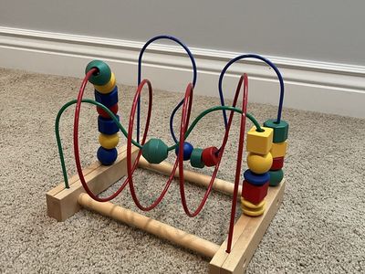 Wooden Roller Coaster Bead Maze Activity Toy