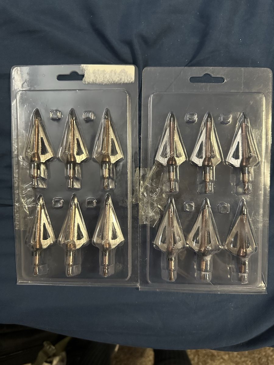 Unbranded 6-Pack Broadheads Hunting Archery Arrowheads Fixed Blade