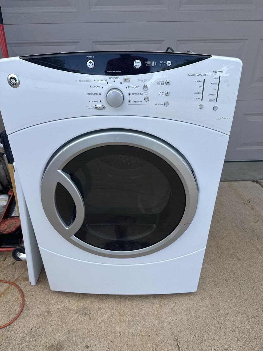 GE adora gas dryer.  Parts.  Works most of the time