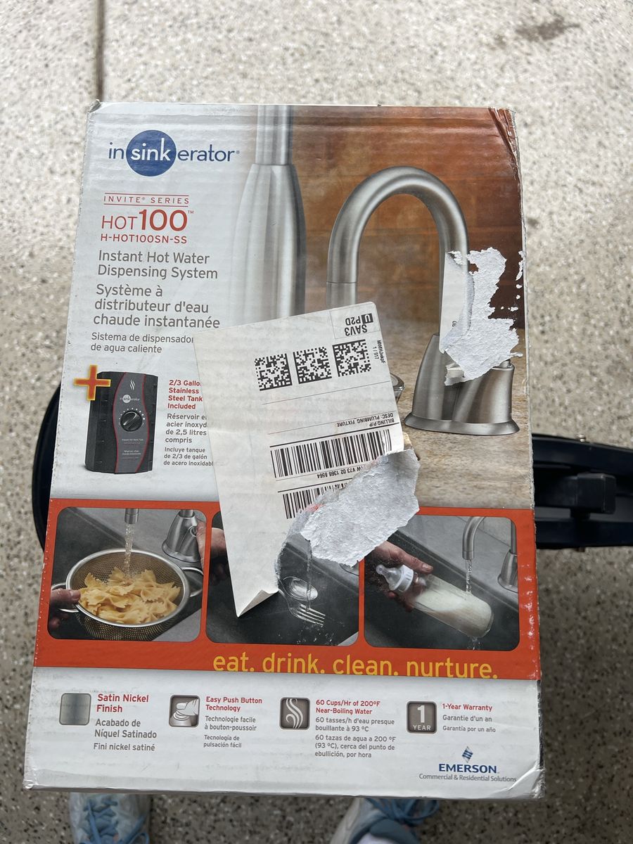 Brand new - never opened InSinkErator Invite Series H-HOT100SN-SS Instant Hot Water Dispenser System, Satin Nickel