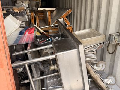 Used Commercial Restaurant Equipment Lot - Montague Convection Oven, Sinks, Walk-In Panels and fans refrigerator/freezer ,fryers