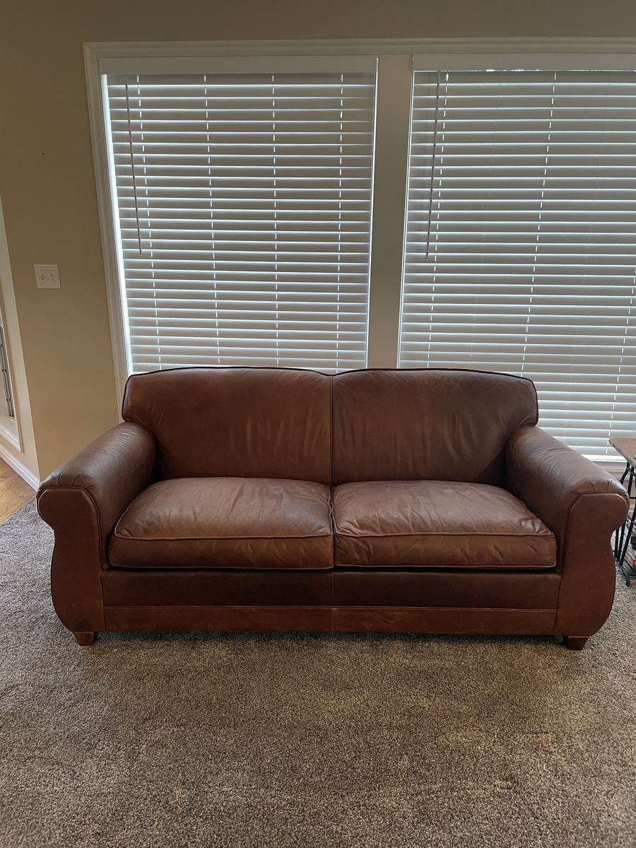 Restoration Hardware leather couch